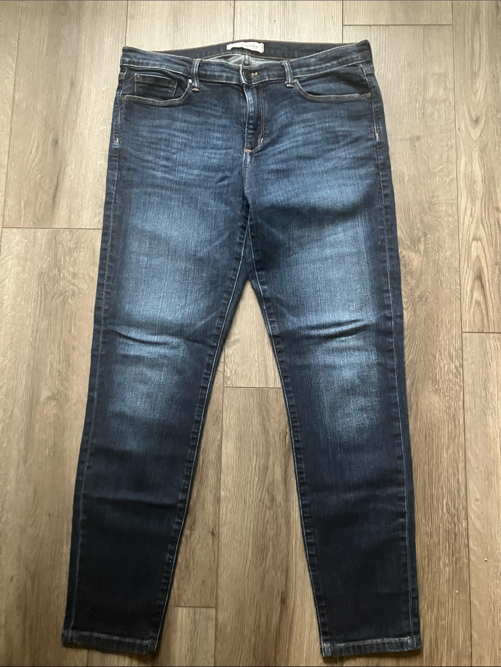 Banana Republic Luxe Touch Skinny Ankle Jeans Dark Indigo Stretch Denim 29